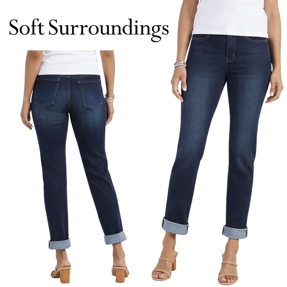 Soft Surroundings, Supremely Soft Girlfriend High Rise Jeans 2EU23 Size 14